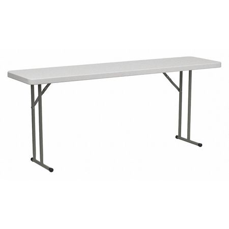 Flash Furniture Rectangle Fold Training Table, Wht, 18X72, 18" X 72" X 29", Plastic Top, White DAD-YCZ-180-GW-GG