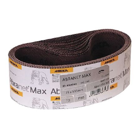 MIRKA Sanding Belt, 3" W, 21" L, 120 Grit, Abranet AB-3-21-120T