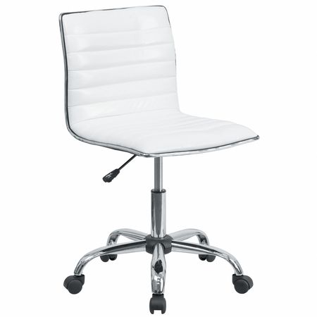 Flash Furniture Contemporary Chair, 18" to 23", White DS-512B-WH-GG