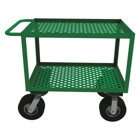 Zoro Select Garden Cart, 1000 lb., 72 In. L, 24 In. W GC-2436-2-10PN-83T