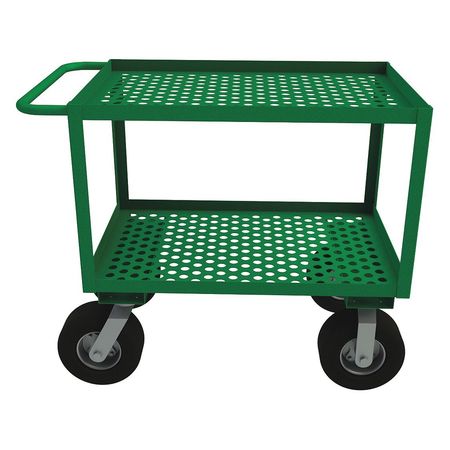 ZORO SELECT Garden Cart, 1000 lb., 54 In. L, 24 In. W GC-2448-2-10PN-83T