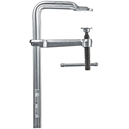 Bessey 10 in Bar Clamp, Tempered Drop-Forged Steel Handle and 4 3/4 in Throat Depth GS25K
