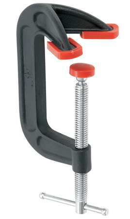 BESSEY Dbl Anvil C-Clamp, 4", Iron, Light, 1200 lb. DHCC-4