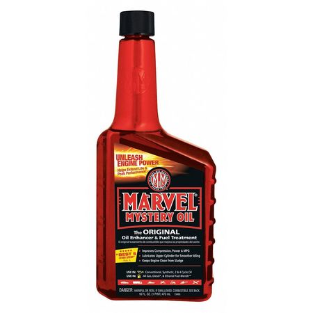 MARVEL MYSTERY OIL 16 Oz. Oil Additive Bottle, Red Clear, Liquid MM12R