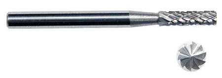 Zoro Select Carbide Bur, End Cut, 3/16 19D810