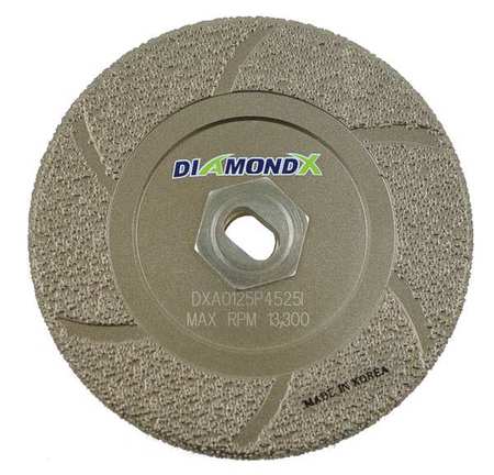 DIAMOND VANTAGE Grinding Disc, 4In, 36, Hard Facing DXA0125P0425AH