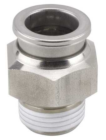 Smc 3/8" x 15/32" Tube x R(PT) SS Male Adapter KQG2H12-03S