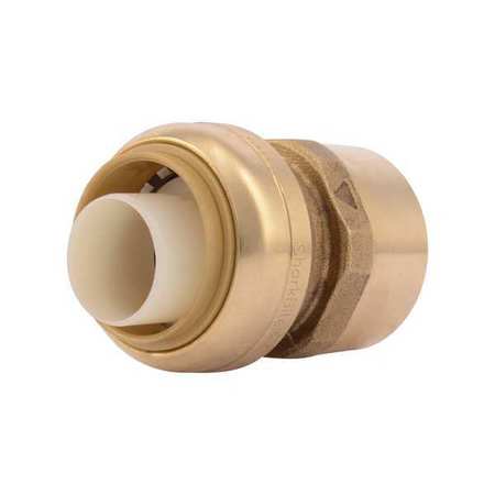 Sharkbite Push-to-Connect, Threaded Female Adapter, 1 in Tube Size, Brass, Brass U094LF