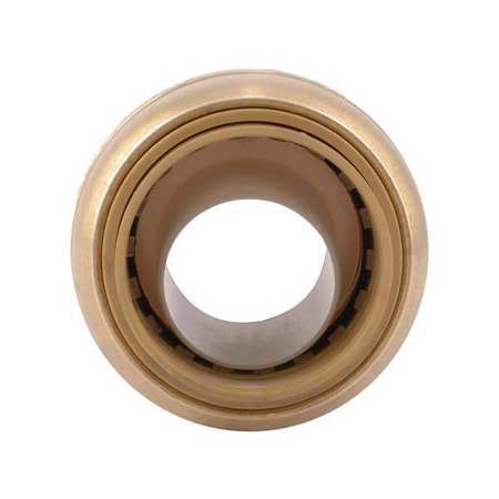 Sharkbite Push-to-Connect Coupling, 1 in Tube Size, Brass, Brass U020LF