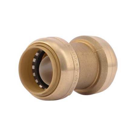 Sharkbite Push-to-Connect Coupling, 1 in Tube Size, Brass, Brass U020LF