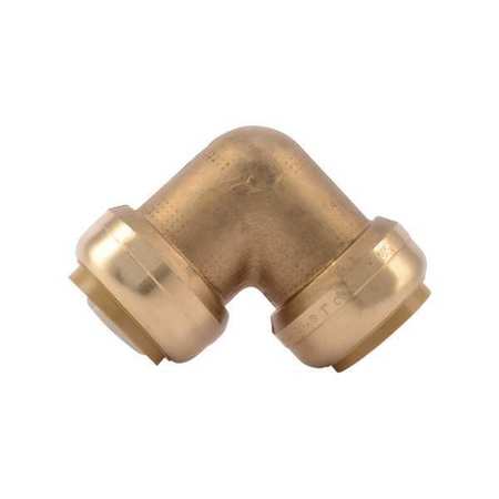 Sharkbite Push-to-Connect Elbow, 1 in Tube Size, Brass, Brass U260LF