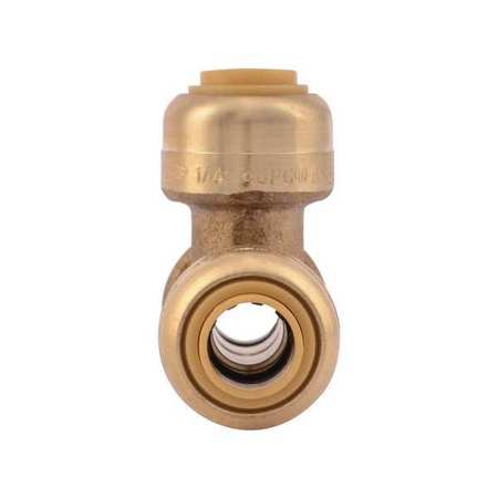 Sharkbite Push-to-Connect Tee, 1/4 in Tube Size, Brass, Brass U358LF