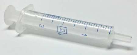 NORM-JECT Plastic Syringe, Luer Slip, 2 mL, PK100 4020.000V0