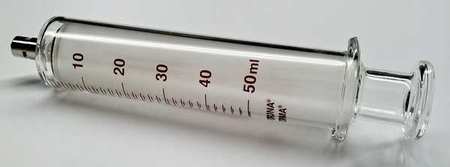 FORTUNA Glass Syringe, Metal Luer Lock, 50 mL 7.140-45