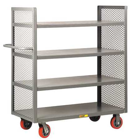 Little Giant 4 Shelf Bulk Stock Cart, Steel, 4 Shelves, 3600 lb DET424606PY