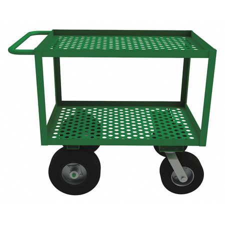 ZORO SELECT Garden Cart, 1200 lb., 42 In. L, 36 In. H GC-2436-2-10/12PN-83T