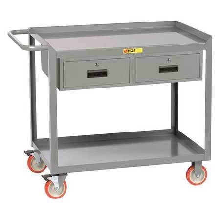 LITTLE GIANT Mobile Service Bench, 1200 lb., 53" L MW-2448-5TL-2DR