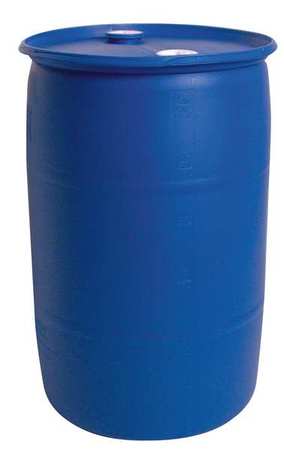Zoro Select Closed Head Transport Drum, Polyethylene, 30 gal, Unlined, Blue THO30