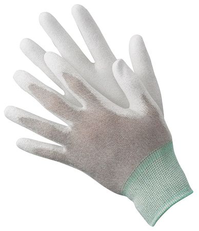 CONDOR Antistatic Glove, L, Nylon/Copper Fiber, PR 19L041