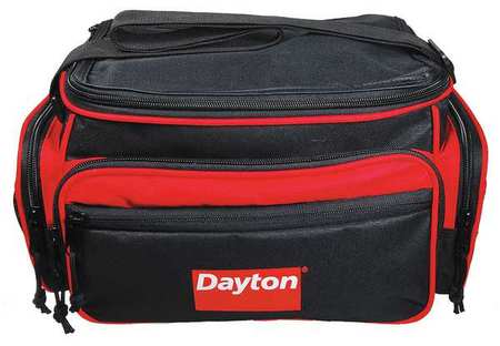 DAYTON Bag/Tote, Tool Bag, Black, Canvas, 5 Pockets 19L414