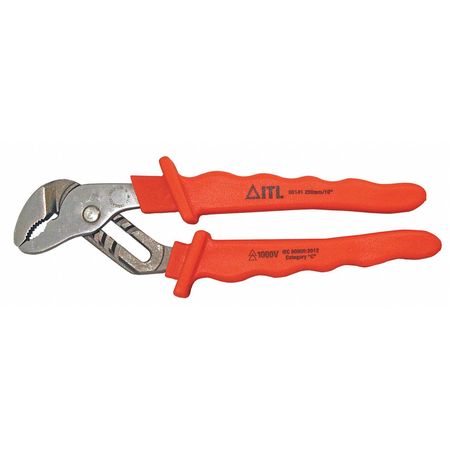 ITL 10 in Curved Jaw Water Pump Plier, Serrated 00141