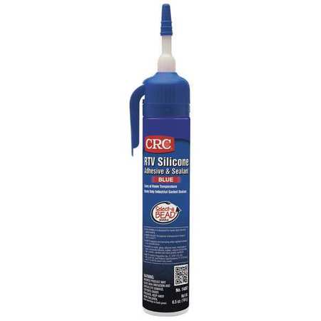 CRC RTV Silicone Sealant, 6.5 oz, Blue, Temp Range -60 to 450 Degrees F 14057