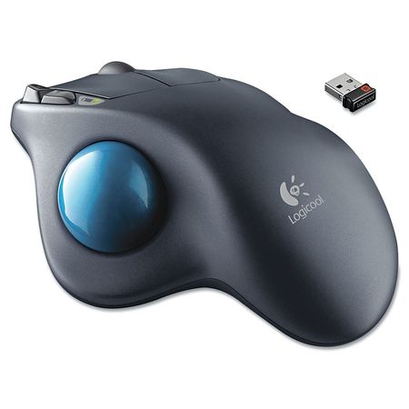 Logitech Mouse, Wireless, Optical, Black/Blue LOG910001799