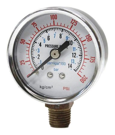 Speedaire Pressure Gauge, PK2 PN22N075G