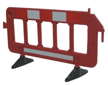 ZORO SELECT Barrier Guard, Polypropylene, 77x40, Red 19N882