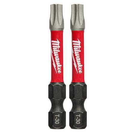 Milwaukee Tool Shockwave 2" Impact Torx T30 Power Bits (2PK) 48-32-4914