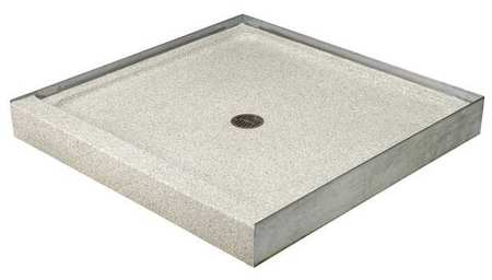 Terrazzo-Ware Square Shower Base 36"x36", Marble Chips SBS-36-3F