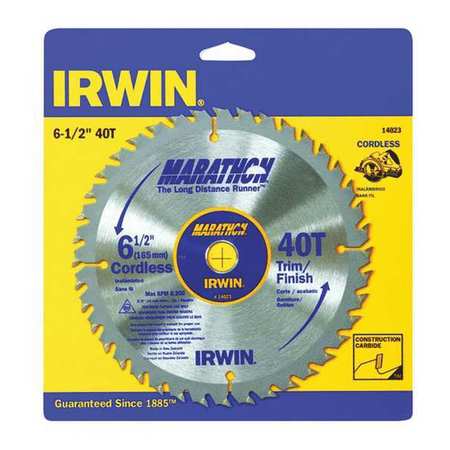 IRWIN 6-1/2", 40-Teeth Circular Saw Blade, Steel 14023