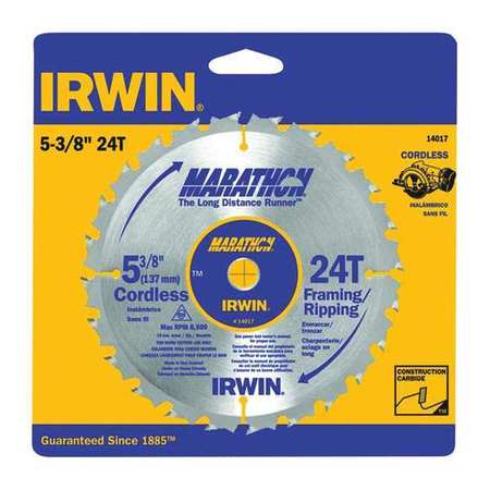 IRWIN 5-3/8", 24-Teeth Circular Saw Blade, Steel 14017