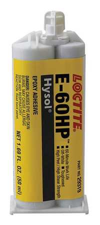 LOCTITE Structural Adhesive, E-60HP Series, Amber, Jug, 2:01 Mix Ratio, 35 hr Functional Cure 237110
