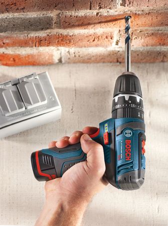 Bosch 12.0 V Hammer Drill, Battery Included, 3/8 in Chuck PS130-2A