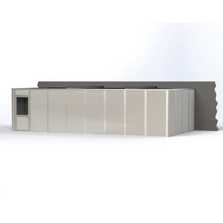 PORTA-KING 3-Wall Modular In-Plant Office, 8 ft H, 32 ft W, 16 ft D, Gray VK1STL 16'X32' 3-WALL