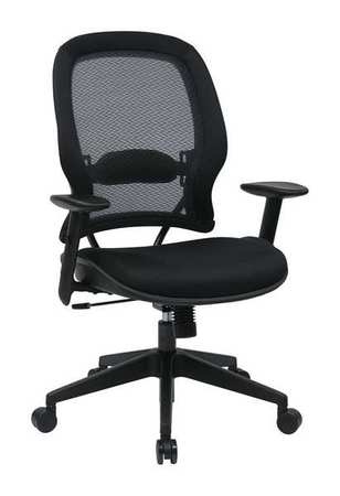 OFFICE STAR Managerial Chair, Fabric, 23-1/4" Height, Adjustable Arms, Black 5540
