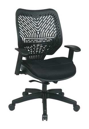 OFFICE STAR Managerial Chair, Mesh, 18-3/4" to 22-3/4" Height, Adjustable Arms, Black 86-M33BN2W