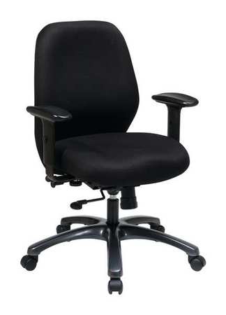 OFFICE STAR Desk Chair, Mesh, 19-1/2" to 23" Height, Adjustable Arms, Black 54666-231