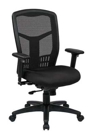 OFFICE STAR Managerial Chair, Fabric, 18-1/4" to 22" Height, Adjustable Arms, Black 90662-30