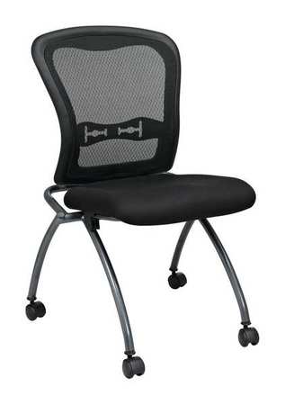 OFFICE STAR Chair, Folding, Fabric/Metal, PK2 84220-30