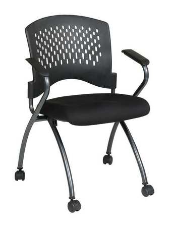 OFFICE STAR Chair, Folding, Fabric/Metal, Fabric, PK2 84330-30