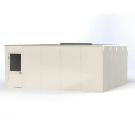 PORTA-KING 4-Wall Modular In-Plant Office, 8 ft H, 20 ft W, 16 ft D, White VK1STL-WCM 16'X20' 4-WALL