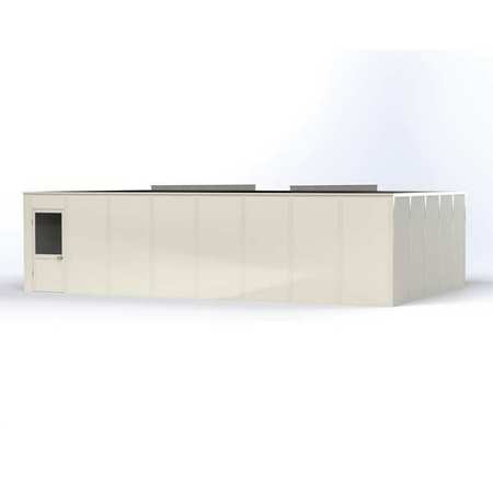 PORTA-KING 4-Wall Modular In-Plant Office, 8 ft H, 32 ft W, 20 ft D, White VK1STL-WCM 20'X32' 4-WALL