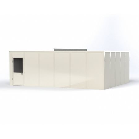 PORTA-KING 4-Wall Modular In-Plant Office, 8 ft H, 24 ft W, 20 ft D, White VK1STL-WCM 20'X24' 4-WALL