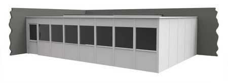 Porta-King 2-Wall Modular In-Plant Office, 8 ft H, 32 ft W, 20 ft D, White VK1STL-WCM 20'X32' 2-WALL