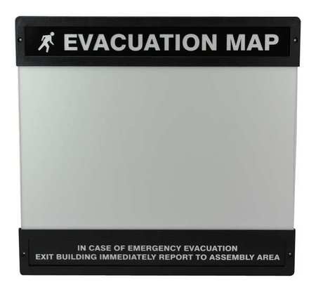 ZORO SELECT Evacuation Map Holder, 11 in. x 17 in. DTA241