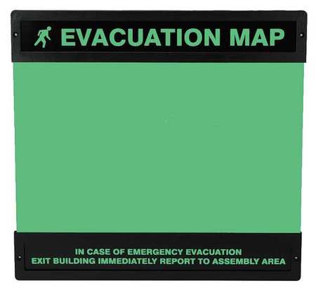 ZORO SELECT Evacuation Map Holder, 11 in. x 17 in. DTA239