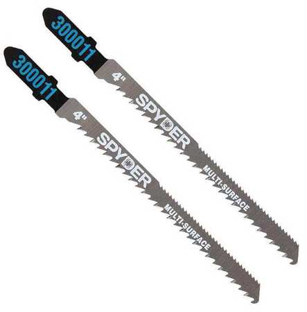 SPYDER Jigsaw Blade, Steel, L 4in. 300004