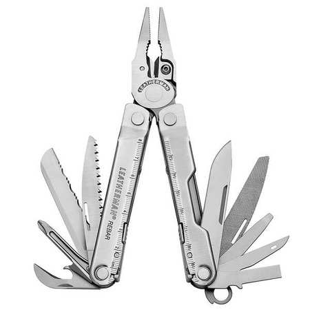 LEATHERMAN Multi-Tool, SS, 17 Tools, Rebar 831547